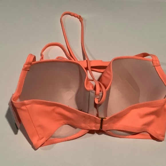 Smart Sexy Neon Coral Bikini Top Sz 36 DDD NWT - Picture 3 of 7